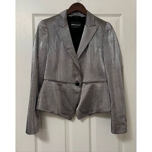 Emporio Armani Metallic Silver Tailored Blazer – IT 42 (US 6)